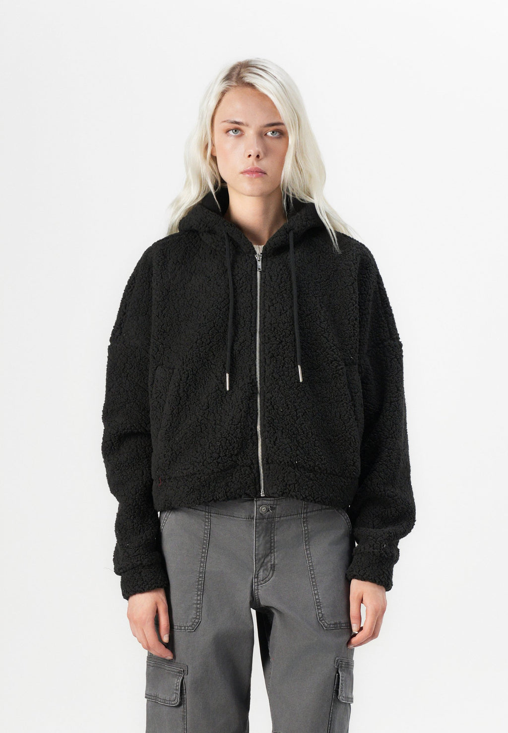 Noisy May NMCUDDLE CROP HOOD JACKET