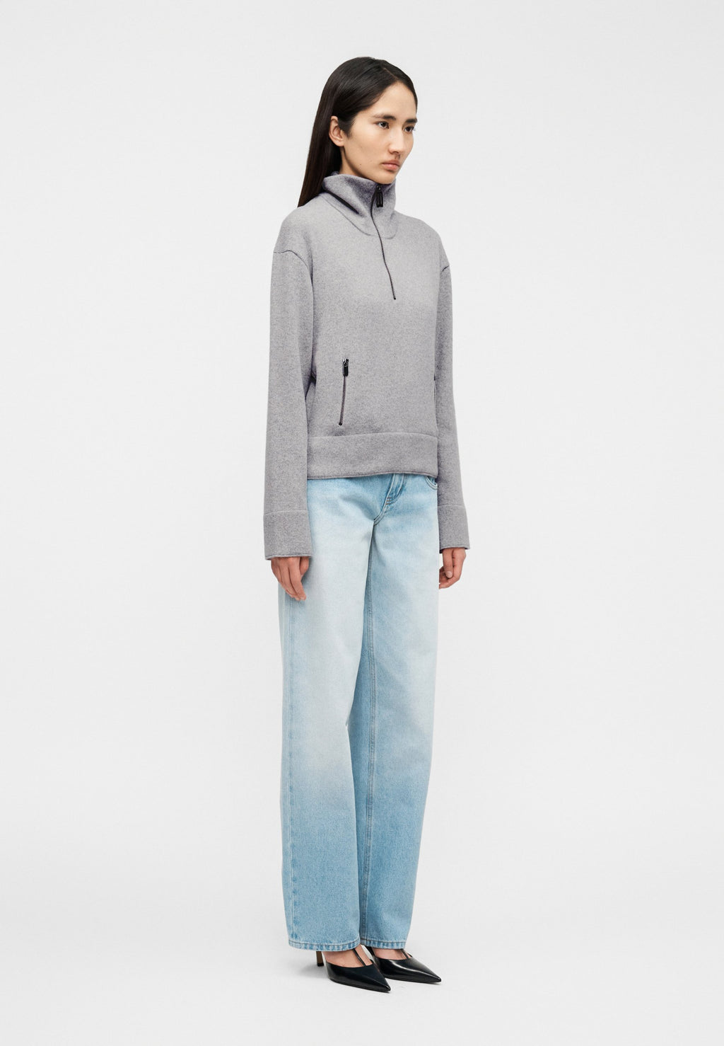 Victoria Beckham HALF ZIP MILANO JUMPER