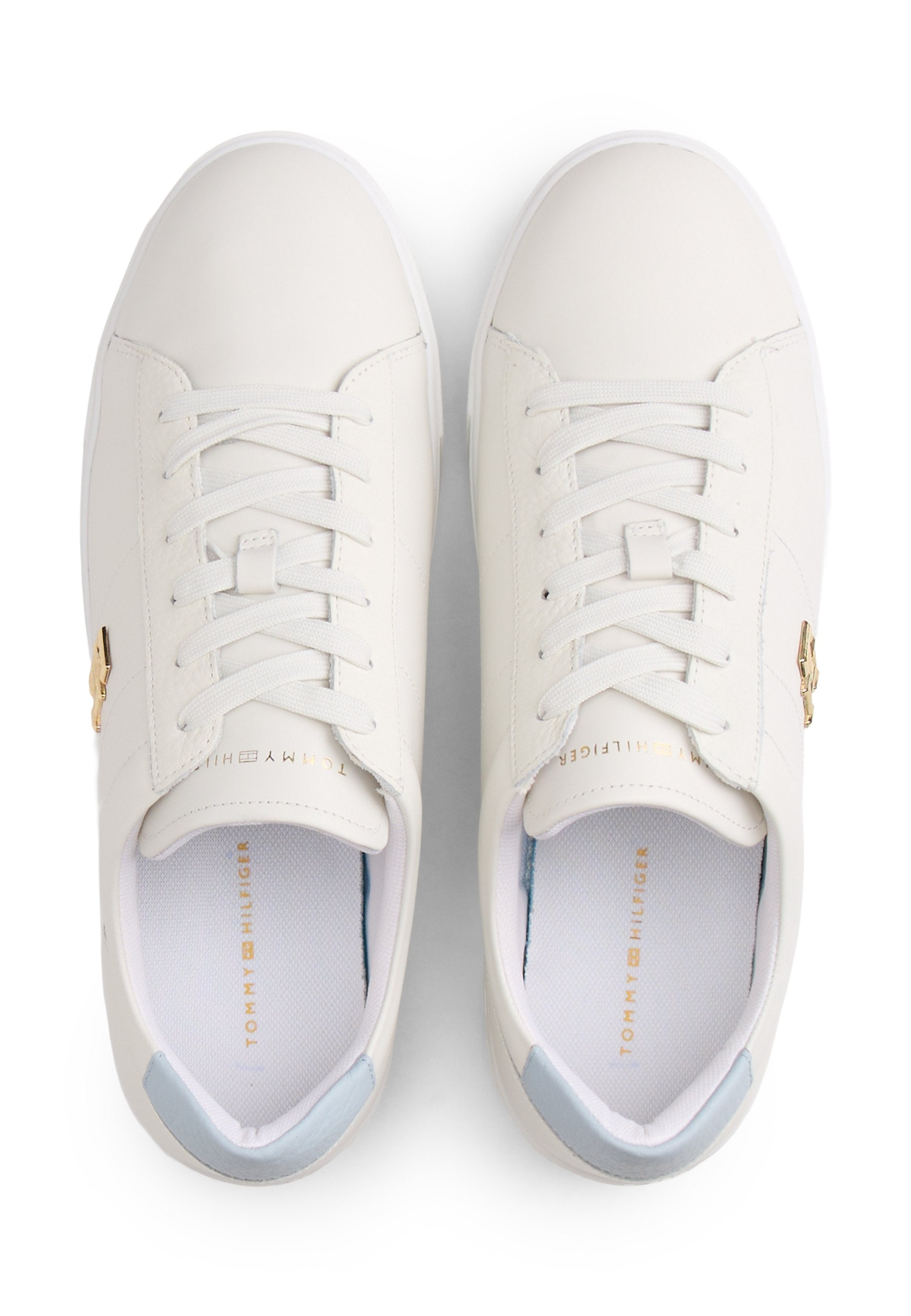 Tommy Hilfiger TH MONOGRAM LEATHER PLATFORM COURT TRAINERS