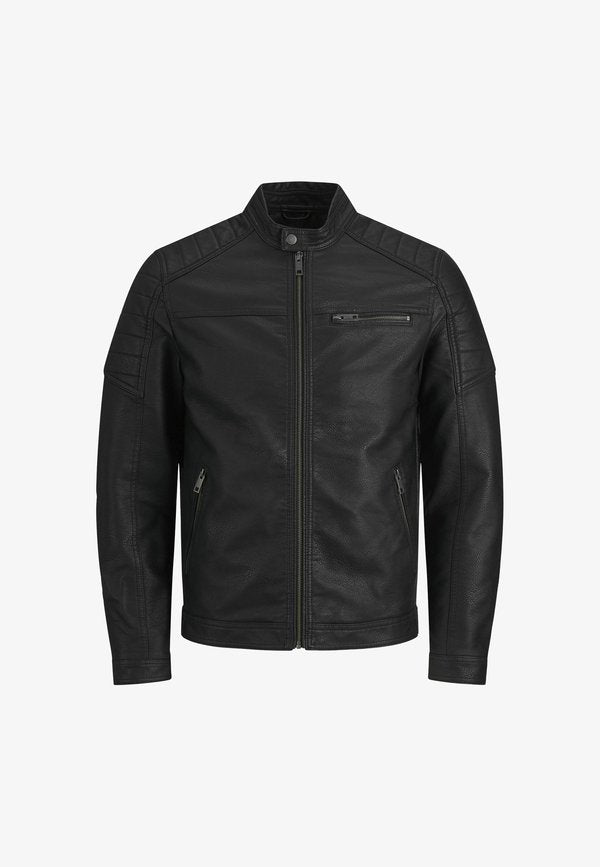 Jack & Jones WHTANO  - Leather jacket - black