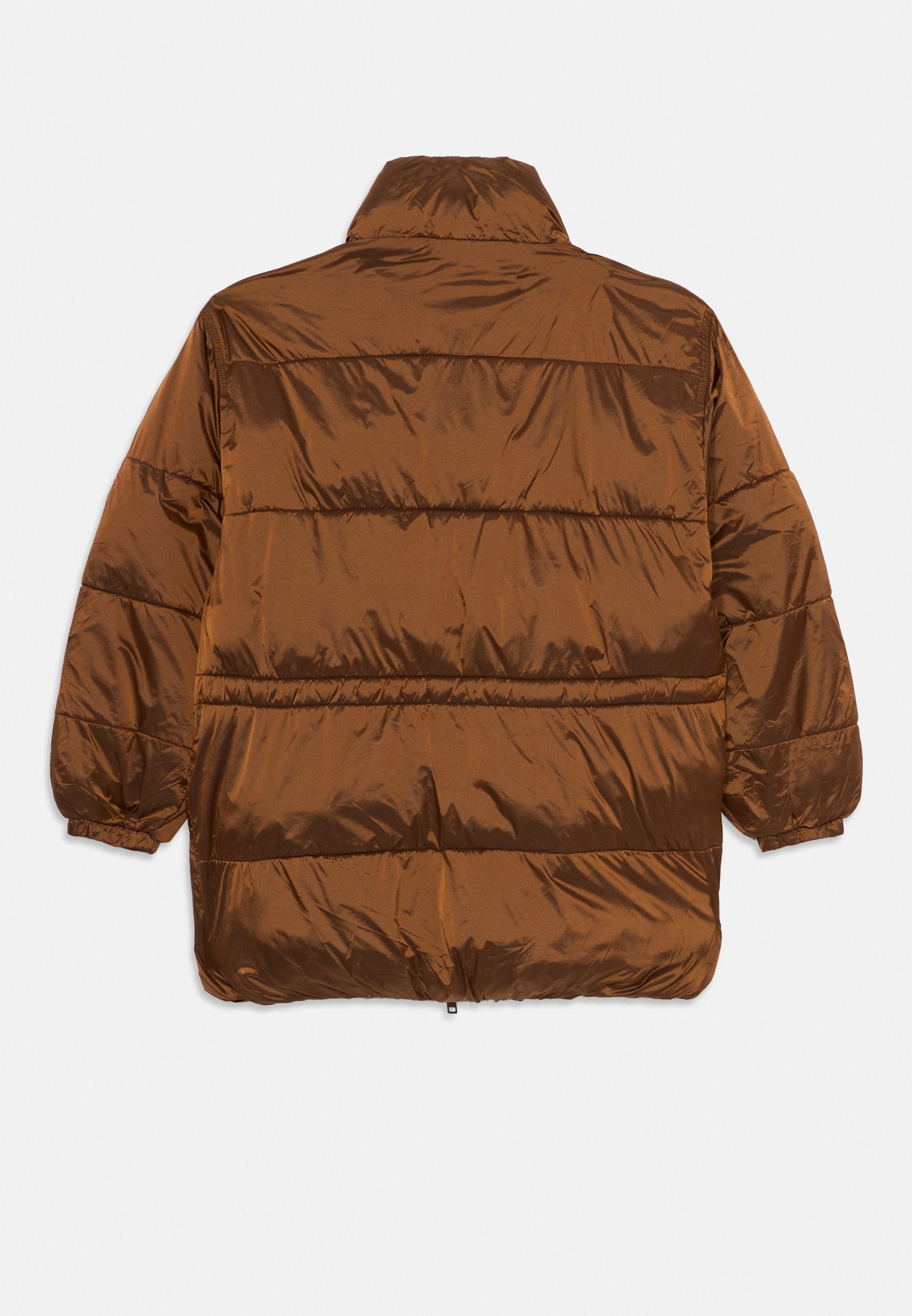 WAISTED SHINY MID PUFFER JACKET Media 2