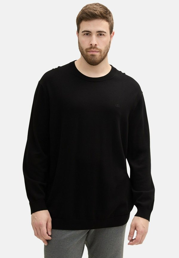 TOM TAILOR PLUS - MIT LOGO - Jumper - black