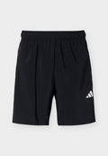 adidas Performance WORKOUT ESSENTIALS BASE 3 STRIPES - Sports shorts - black/team dark green/white/better scarlet