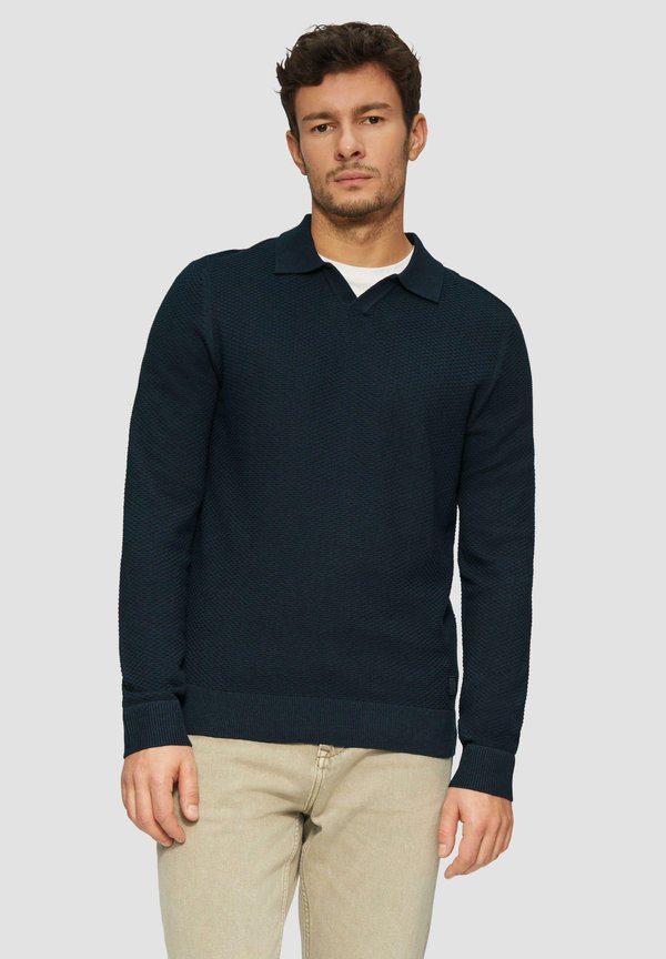 s.Oliver STRUKTURIERTER - Long sleeved top - navy