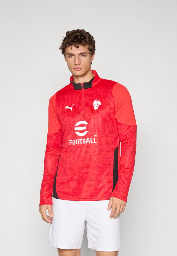 Puma ACM TRAINING 1/4 ZIP TOP - Long sleeved top - for all time red/black