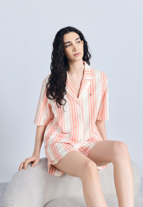Tommy Hilfiger SHIRT SHORTS - Pyjama set - peach