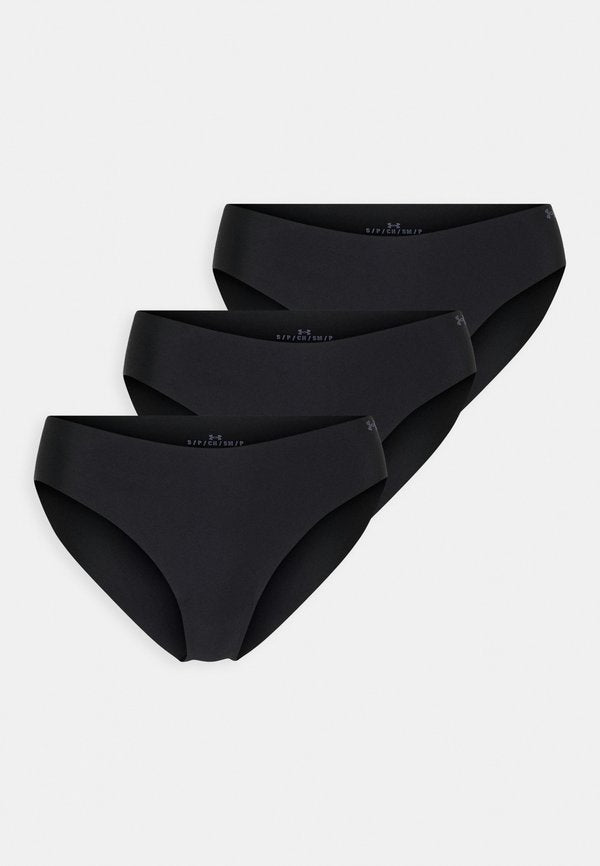 Under Armour PURE NO SHOW SOLID 3 PACK - Briefs - black