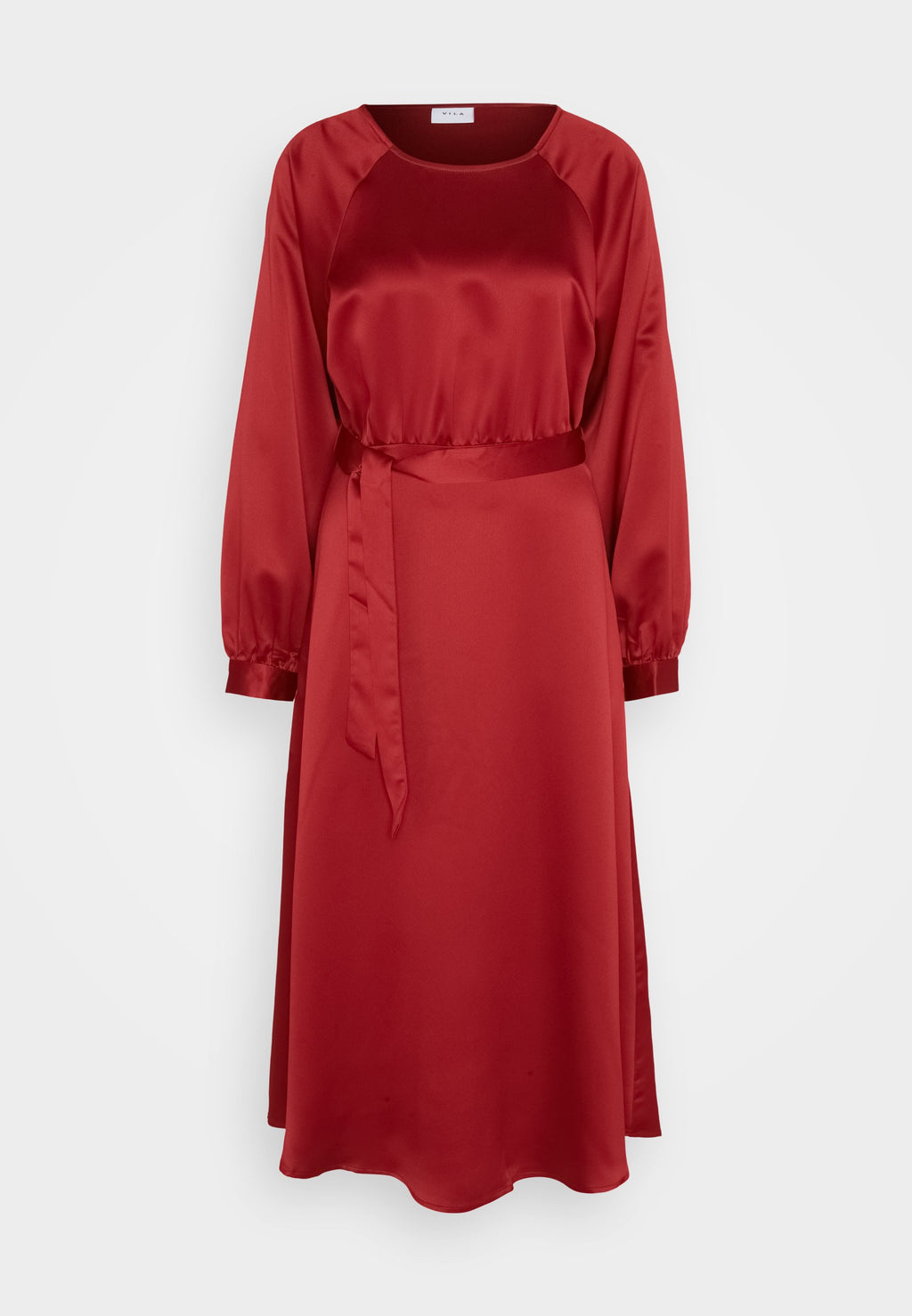 VILA VIARIEL TIE BELT MIDI DRESS