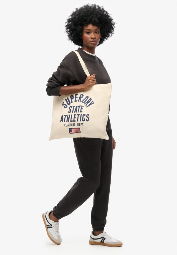 Superdry & Co Tote bag - natural brown richest navy