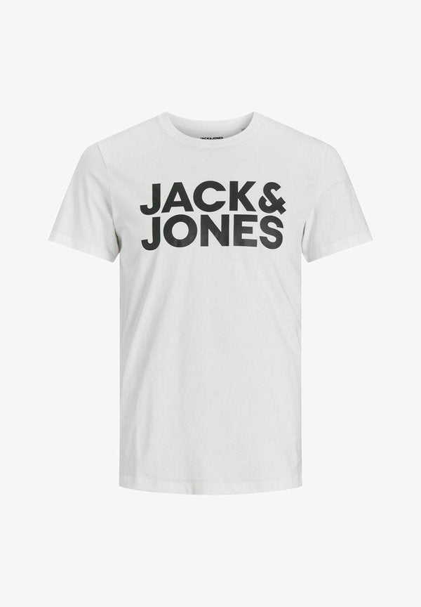 Jack & Jones JJECORP LOGO TEE O NECK - Print T-shirt - white print large print/black