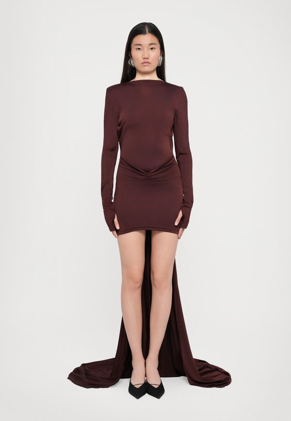 David Koma OPEN BACK GATHER DETAIL LONG
