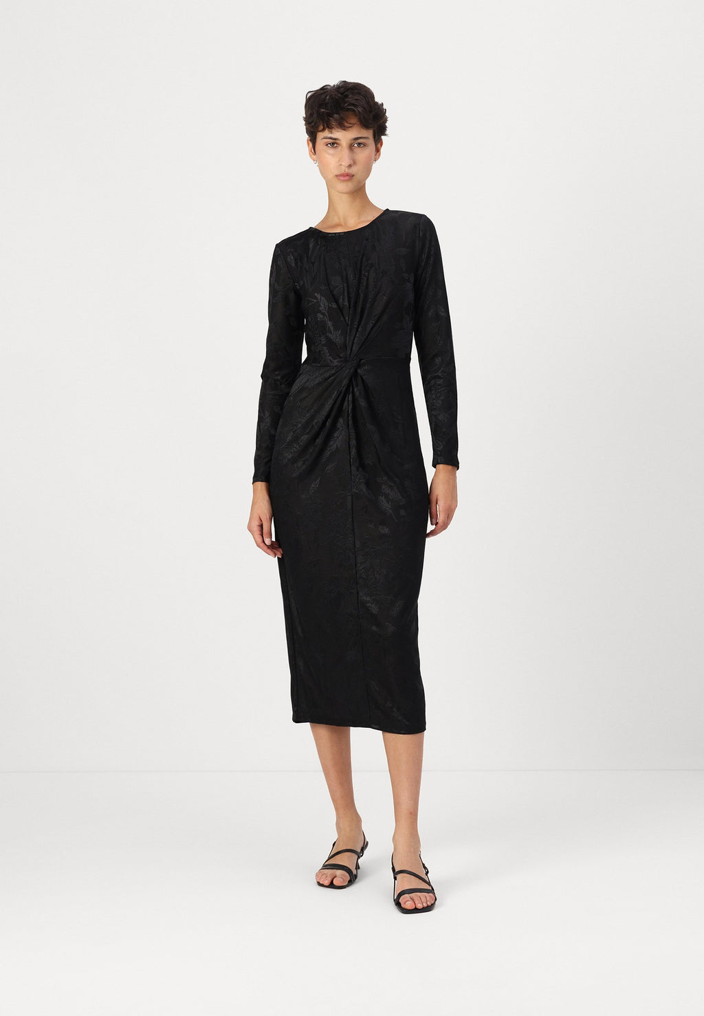 VILA VIROSEA O NECK MIDI DRESS