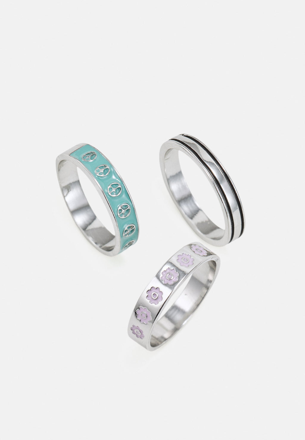 Uncommon Souls PEACE RINGS 3 PACK UNISEX