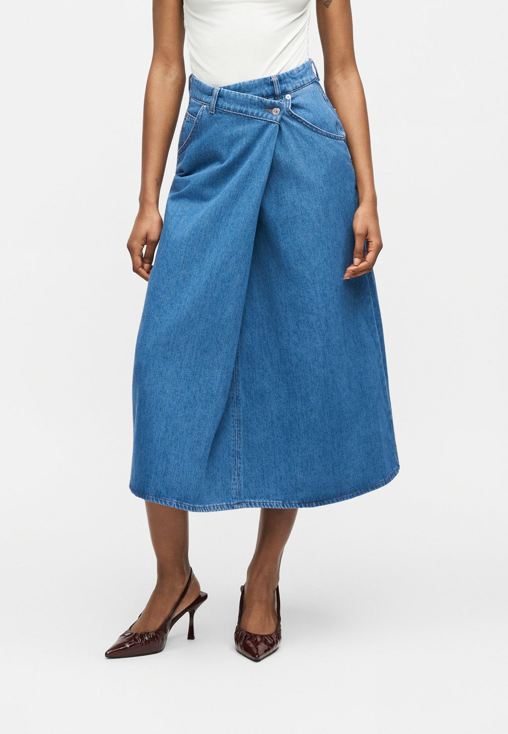 Topshop Denim TSABBY Midi