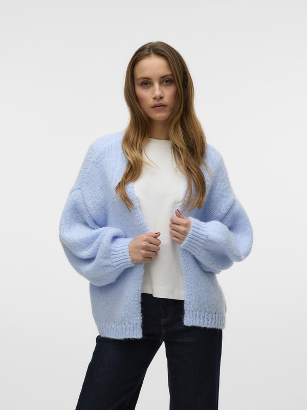 Vero Moda VMMAYBE OPEN CARDIGAN - Cardigan - blue