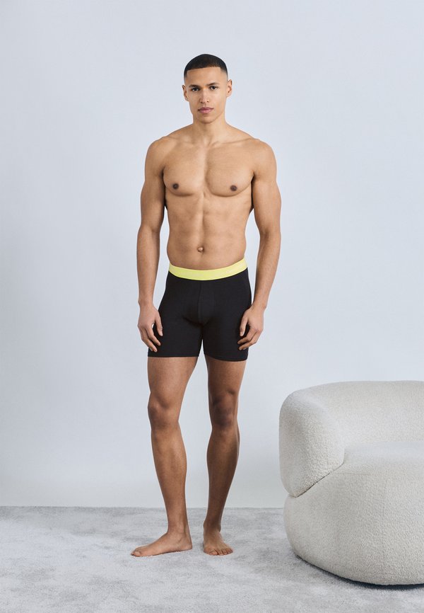 Calvin Klein Underwear BOXER BRIEF 3 PACK COTTON STRETCH - Boxer briefs - black/green bloom