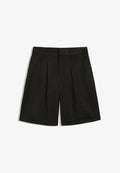Bershka WIDE LEG- BERMUDA SHORTS - Shorts - black