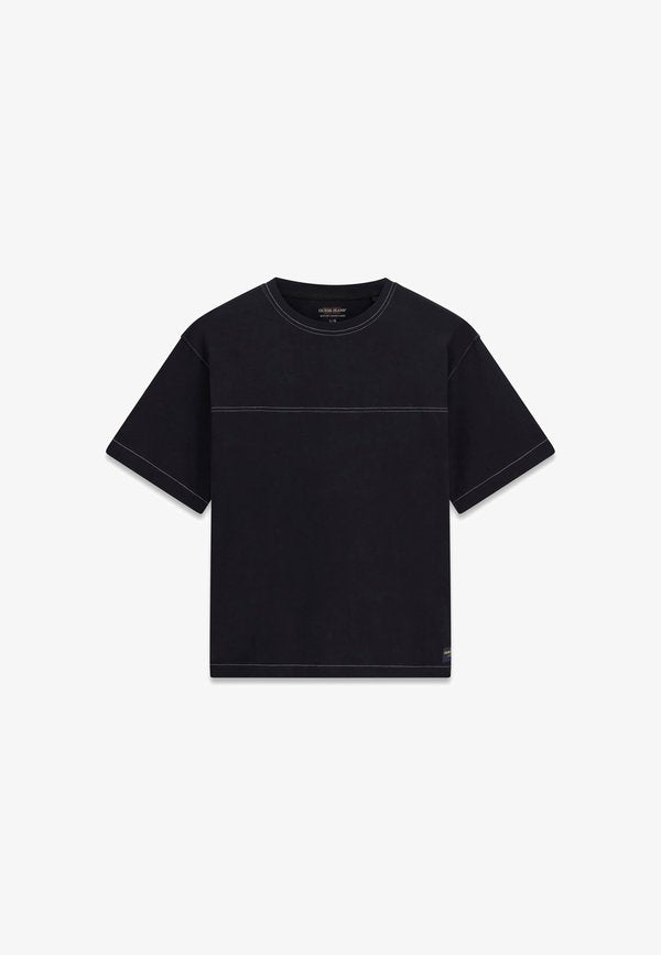 Guess BOXY FIT HEMD - Basic T-shirt - schwarz