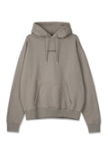 Hoodie aus leichtem grauem Baumwollmix, mit einer Fronttasche, gerippten Bündchen und Saum, sowie dem "PEGADOR"-Logo über der Brust.