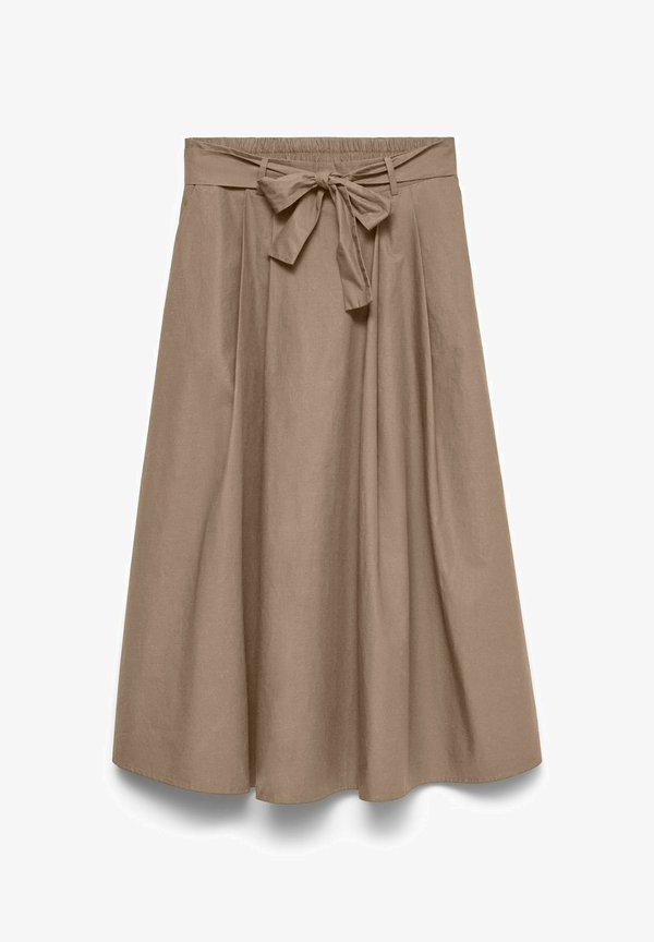 Vero Moda AWLIVA High waist Midi - A-line skirt - silver mink