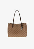 Guess NOELLE II TECH TOTE - Tote bag - latte logo   brown