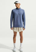 Nike Performance LAUFSHIRT STRIDE HALF-ZIP - Long sleeved top - diffused blue