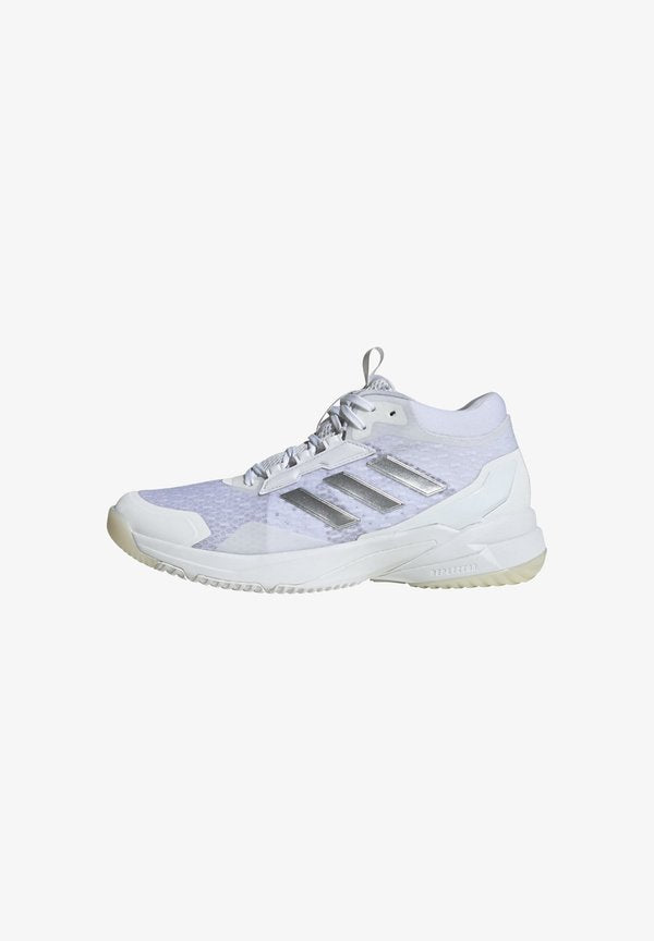 adidas Performance CRAZYFLIGHT 6 MID INDOOR - Volleyball shoes - cloud white/silver metallic/core black