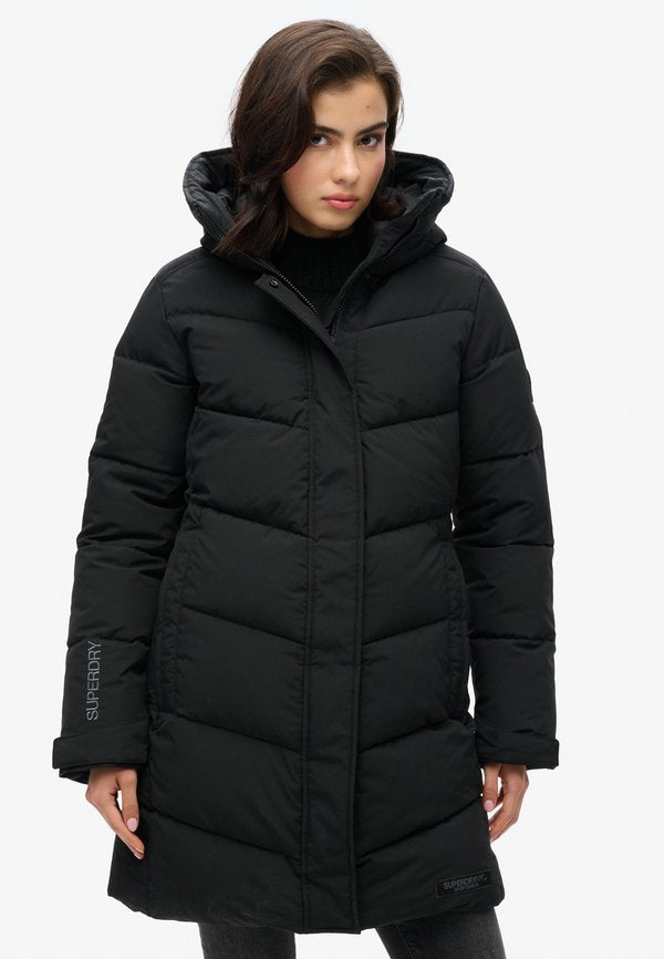 Superdry & Co CITY CHEVRON PADDED - Winter coat - black