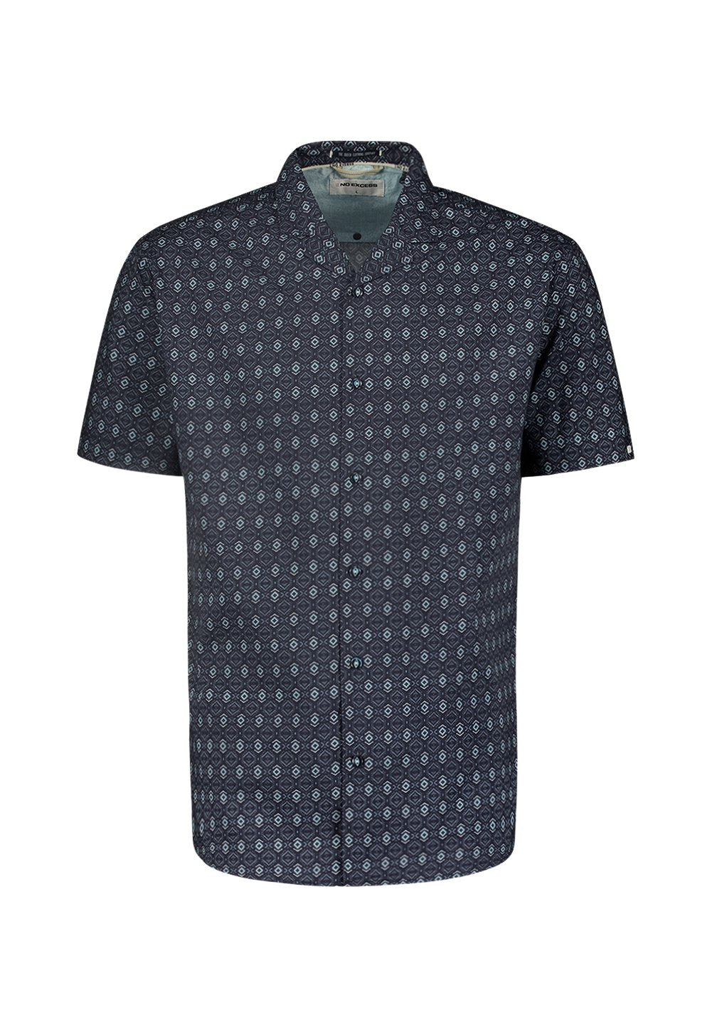 SHORT-SLEEVE WITH RESORT COLLAR AND GRAPHIC PATTERN Media 1