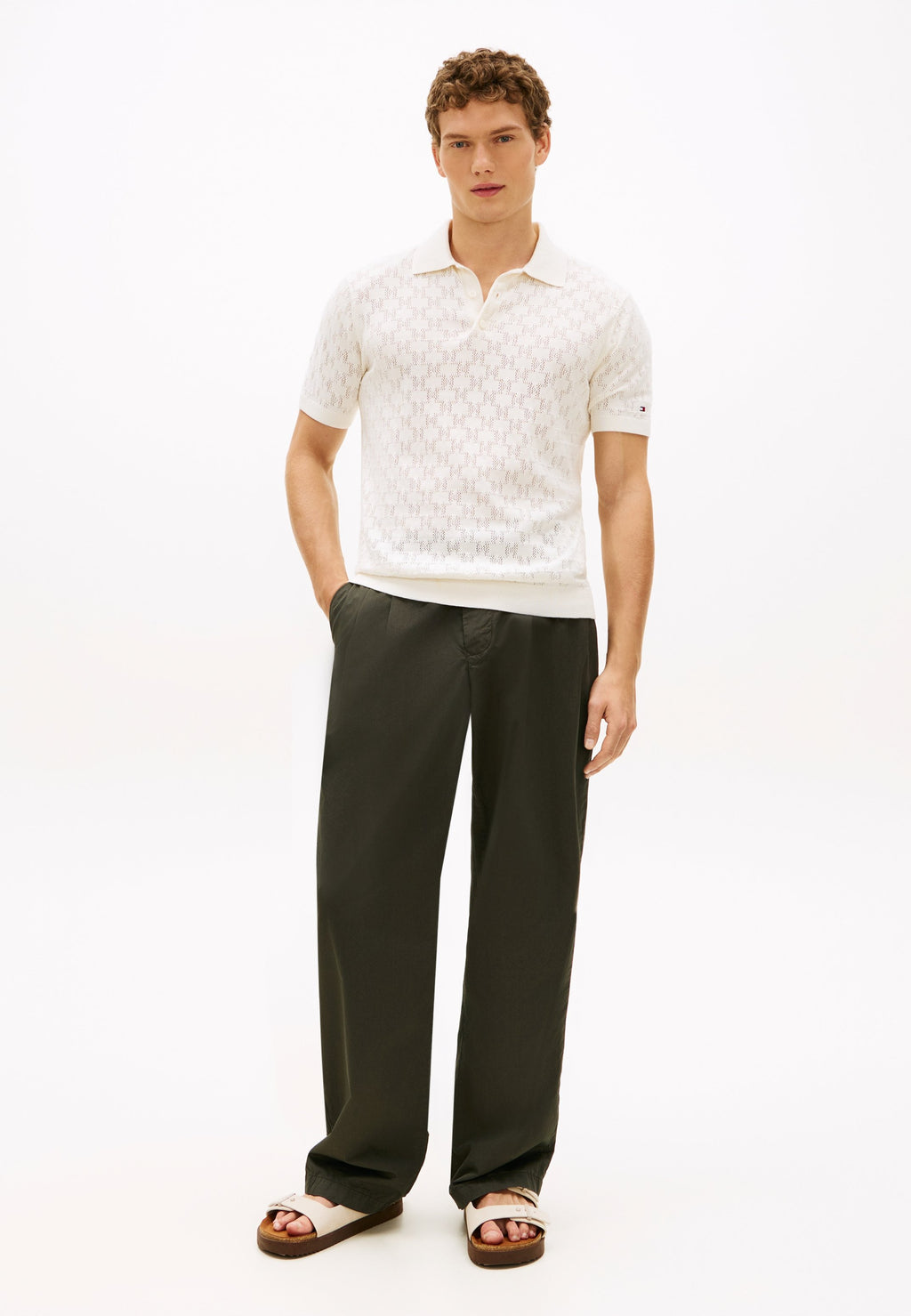 REGULAR FIT POINTELLE POLO SHIRT Media 2