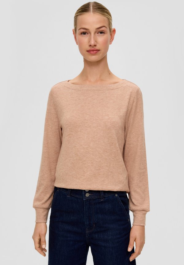 s.Oliver LONGSLEEVE - Jumper - sandstein