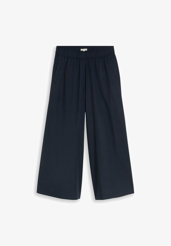 TOM TAILOR TOM TAILOR HOSEN & CHINO CROPPED WIDE LEG HOSE - Trousers - sky captain blue