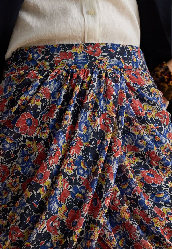 Lauren Ralph Lauren FLORAL GEORGETTE FAUX-WRAP SKIRT