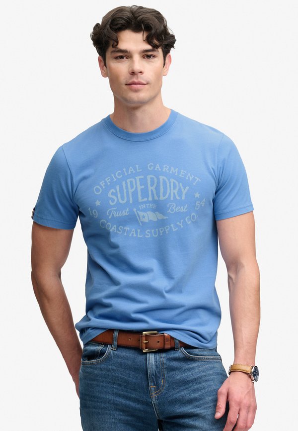Superdry & Co SUPERDRY LO-FI DOCKSIDE T-SHIRT.. - Print T-shirt - blue yonder