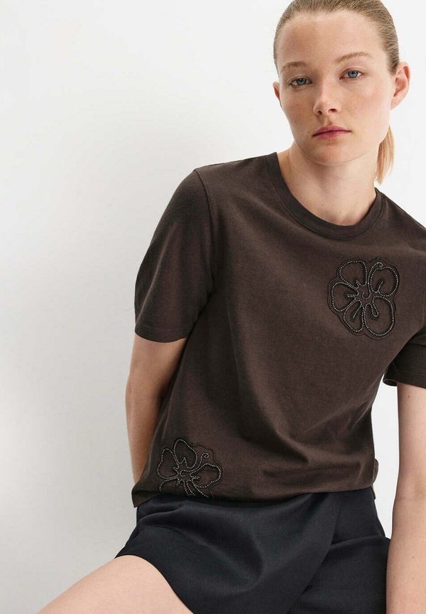 Mango ADULT - Print T-shirt - dark brown