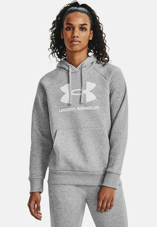 Under Armour RIVAL FLEECE BIG LOGO - Hoodie - mod gray light heather