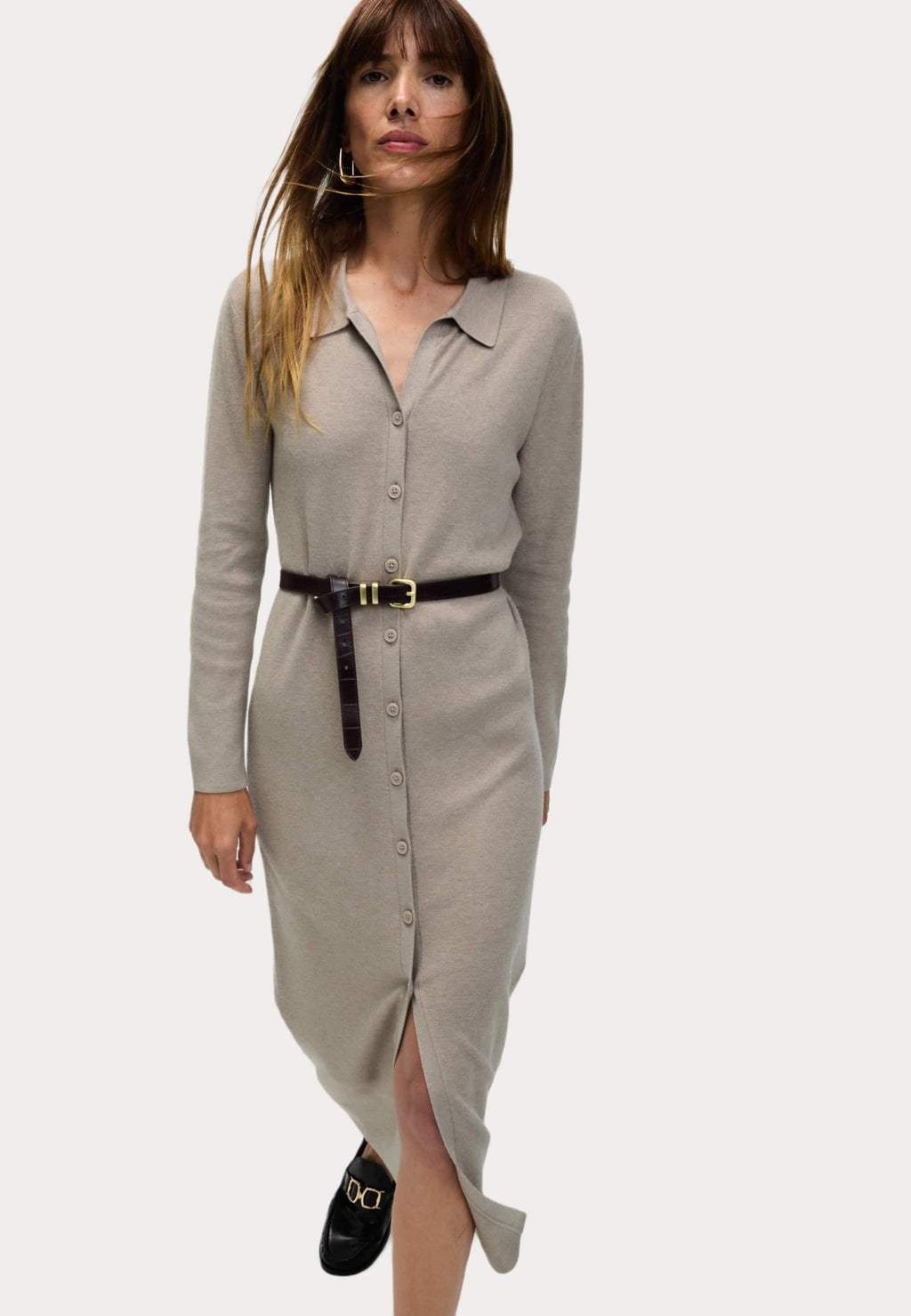 Marks & Spencer SOFT TOUCH BUTTON THROUGH MIDAXI