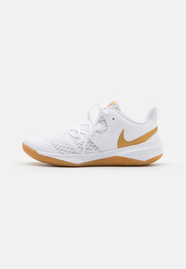 Nike Performance ZOOM HYPERSPEED COURT SE UNISEX - Volleyball shoes - white/gold