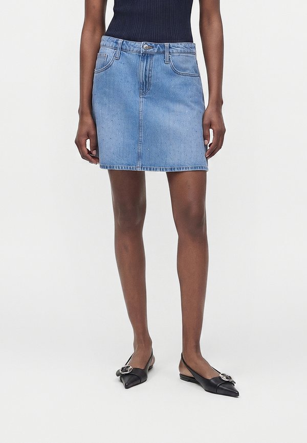 ONLY ONLEDEN - Denim skirt - medium blue denim