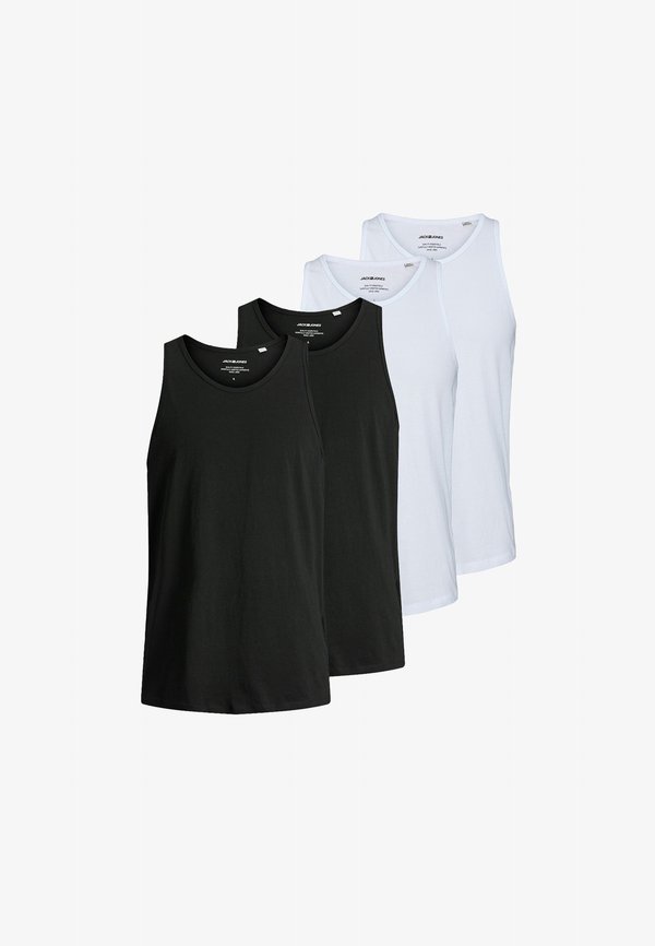 Jack & Jones 4ER PACK - Undershirt - schwarz   weiß