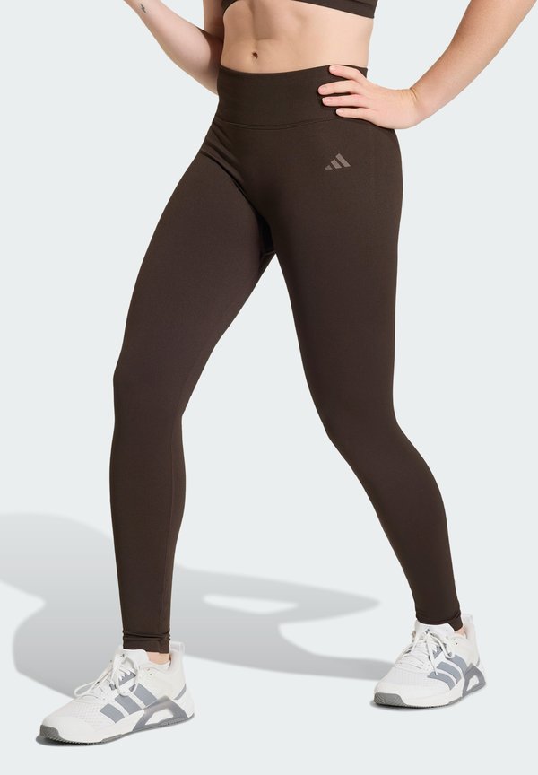 adidas Performance WORKOUT ESSENTIALS KNIT SCRUNCH 7/8 - Leggings - aurora coffee