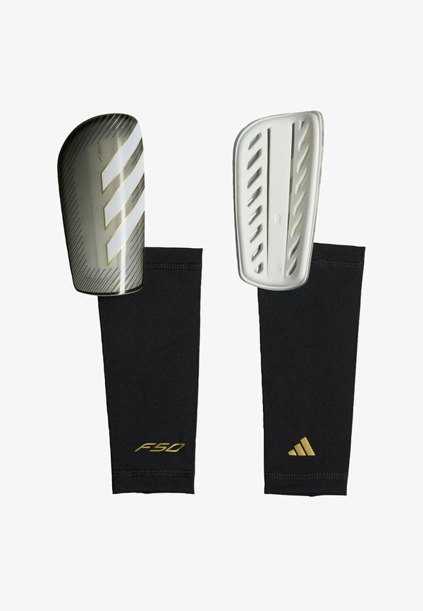 adidas Performance ADIDAS PERFORMANCE F50 LEAGUE SHIN GUARDS UNISEX - Shin pads - carbon   light solid grey   black   gold metallic