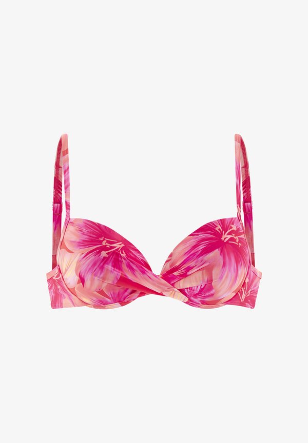 s.Oliver PUSH-UP-BIKINI-TOP - Bikini top - pfirsich bedruckt