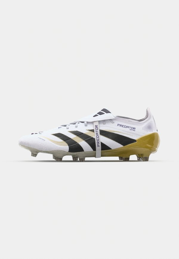 adidas Performance PREDATOR ELITE FOLD-OVER TONGUE FIRM GROUND FOOTBALL BOOTS - Firm-ground football boots - footwear white/core black/gold metallic