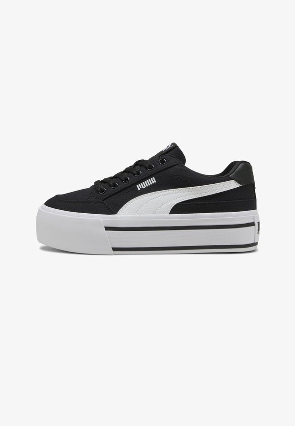 Puma COURT CLASSIC VULC PLATFORM SNEAKERS - Trainers - black- white