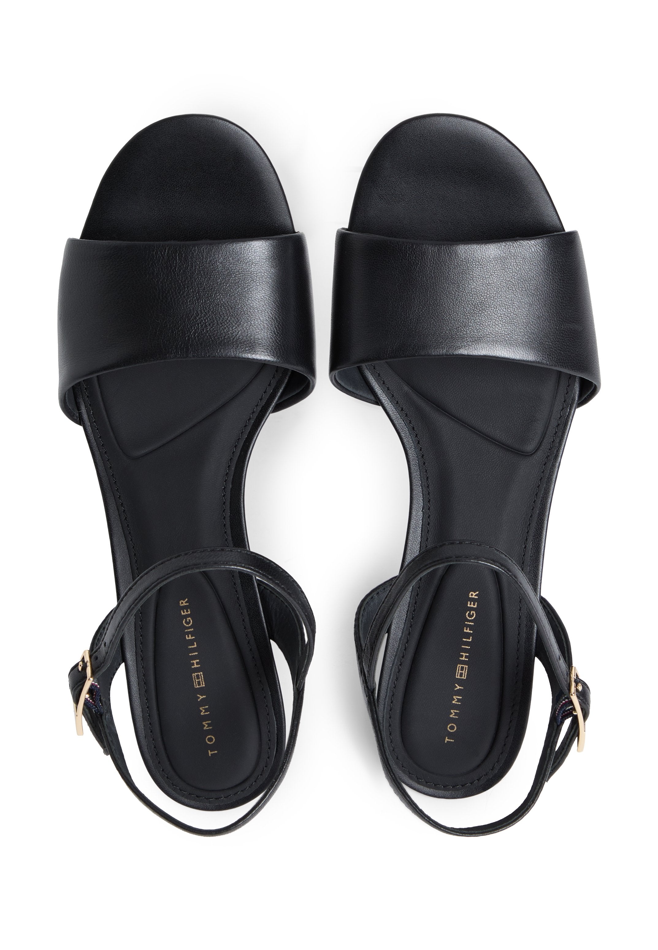 LEATHER OPEN TOE HEELED SANDALS Media 4