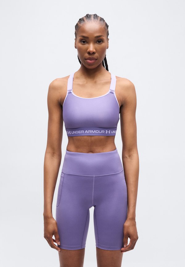 Under Armour CROSSBACK HIGH - High support sports bra - purple luxe/purple crest