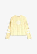 Tommy Hilfiger LOGO EMBROIDERY RELAXED CABLE KNIT JUMPER - Jumper - zesty yellow