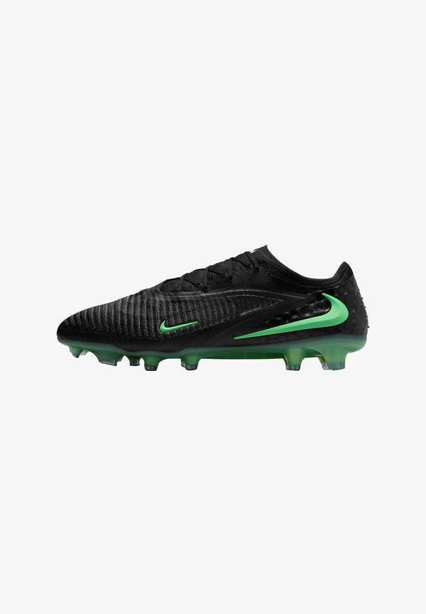 Nike Performance NIKE PHANTOM 6 LOW ELITE FG UNISEX - Firm-ground football boots - black black illusion green