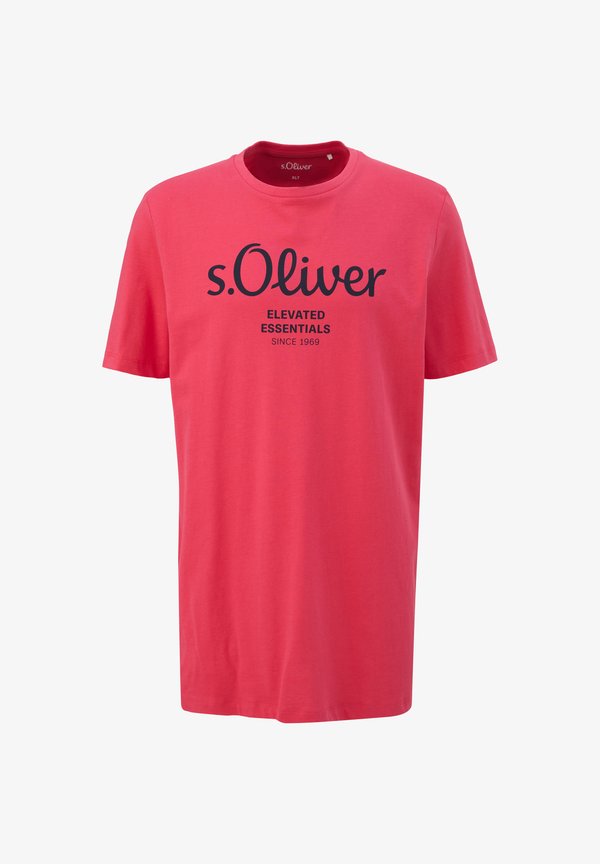s.Oliver MIT LOGO - Print T-shirt - himbeere